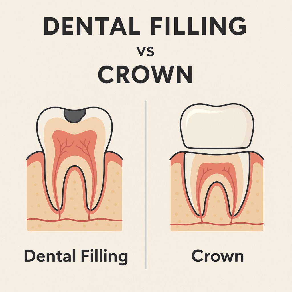 Dental Crowns vs. Fillings: Which is Right for Your Tooth? A Whitefield, Bangalore Expert Explains